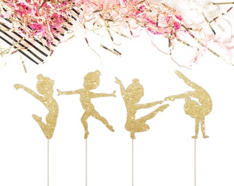 Gymnast Cake Topper for Gymnastics Themed Birthday Party - Dancer Cake Topper - Ballet Cake Topper