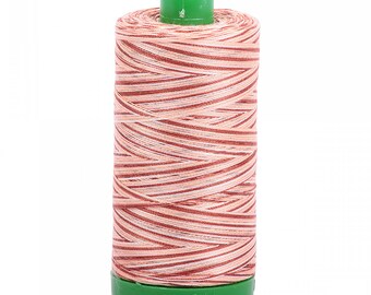Aurifil Variegated Thread; Cinnamon Sugar 4656; Mako Cotton 40wt Thread; Large spool: 1094 yards; machine embroidery, applique, quilting