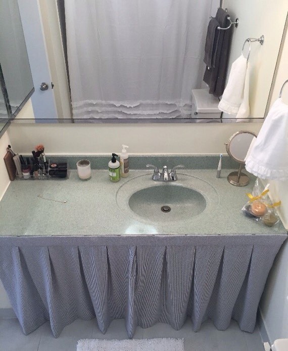 Sink Skirt custom w/ Box Pleats choose your own fabric and