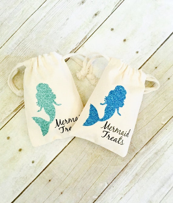 Mermaid Favor Bags Mermaid Treats Bag Mermaid Party Favors