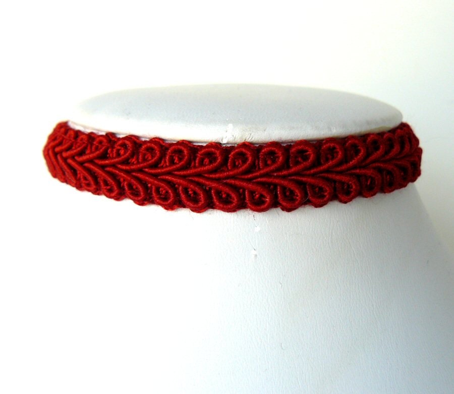 Red Lace Choker Blood Red Goth Choker Gothic Jewelry