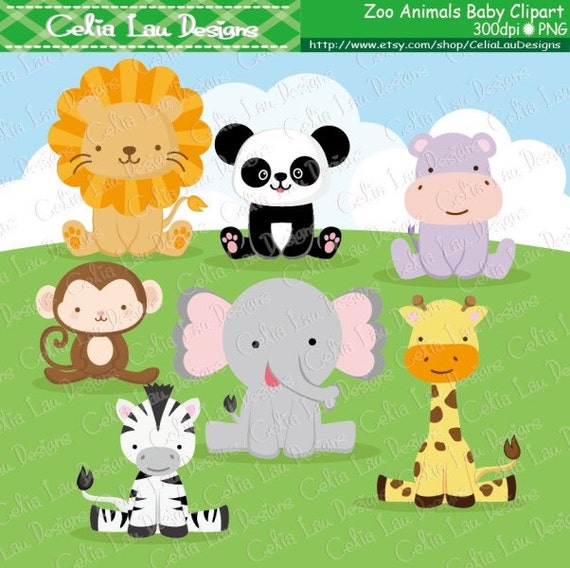 free download clipart baby zoo animals