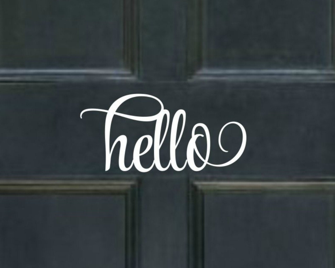 Hello Door Decal Hello Decal Hello Vinyl Decal Hello Vinyl