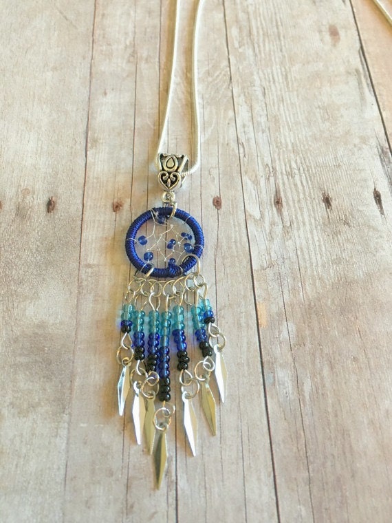 Dreamcatcher Necklace Boho Chic Dreamcatcher Charm by MysticGemz