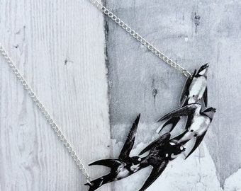 Flying Swallow Bird Necklace