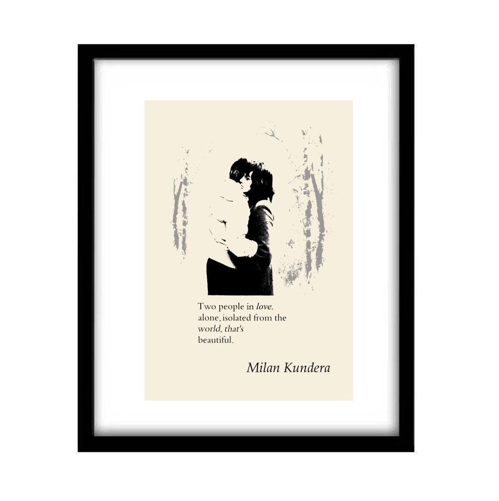 Milan Kundera literary prints art prints literary gifts