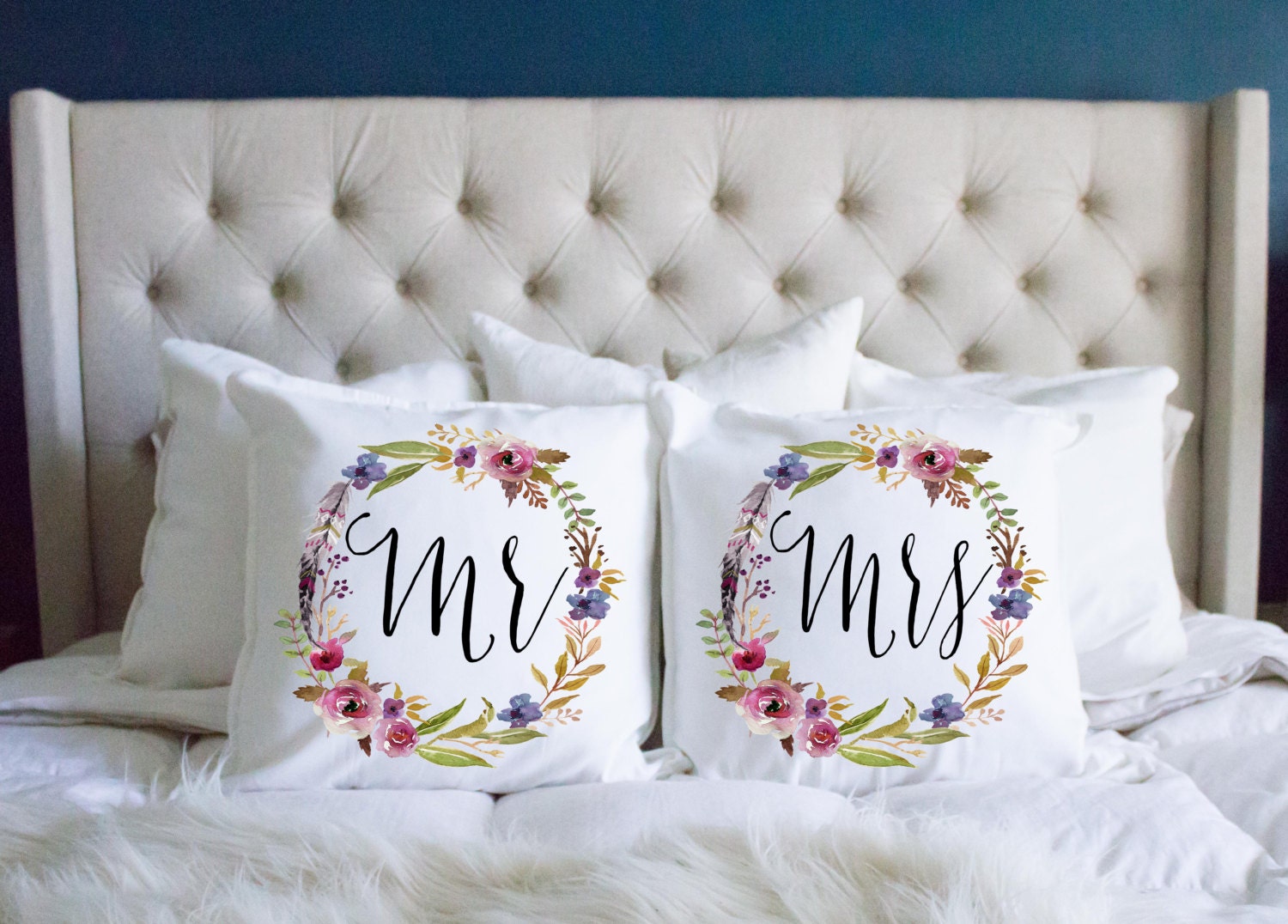 Wedding Gift Mr And Mrs Pillows Throw Pillow Anniversary