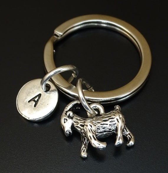 Goat Keychain Custom Keychain Custom Key Ring Goat Key
