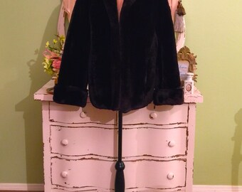 Vintage Fur Jacket, Sheared Fur Coat, Real Fur Jacket, M/ML, 50s Vintage Fur Coat, Beautiful Fur Jacket w Wide Cuff Sleeves, Womens Fur Coat