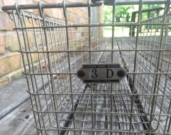 Vintage Wire Locker Baskets-Made in Shiner Texas **PRICE LOWERED**