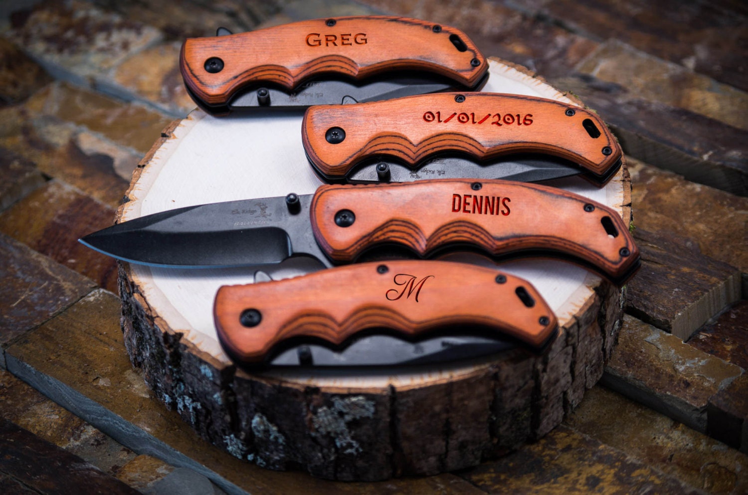 FOUR 4 Personalized Knives Great Gift by ThePersonalizedGift