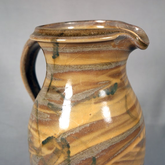 Items similar to Richard Bresnahan, Vintage Studio Pottery, large pitcher on Etsy