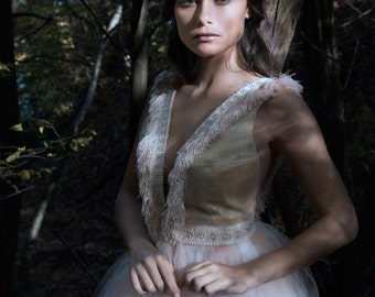 Headband de mariée Nude et Or