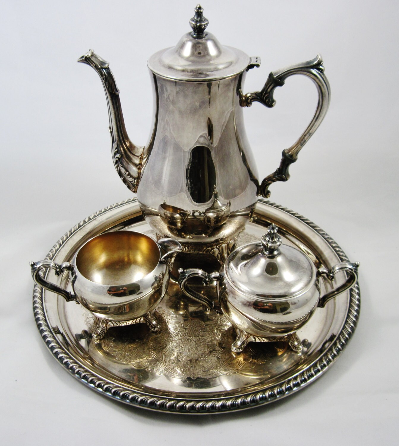 International Silver Co. Coffee Set Silver Plate Victorian