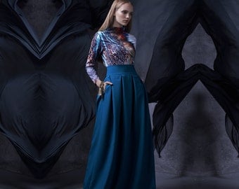 Gypsy Skirt, Green Maxi Skirt, Trendy Plus Size Clothing, High Waisted Skirt, Circle Skirt, Oversized Skirt, Green Wedding Skirt, Boho Skirt