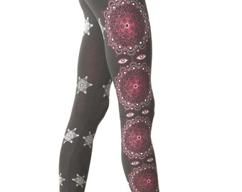Galactic Traveler Women's Leggings-Yoga leggings-Psychedelic Leggings-Yoga Pants-Festival Clothing-Boho leggings-Hippie leggings-Cosmic legg