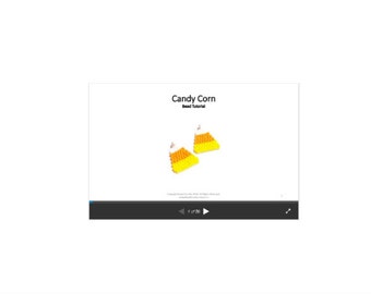 Candy Corn Charm/Earring, Beading TUTORIAL, Halloween Pattern, Delica Seed Beads 11/0