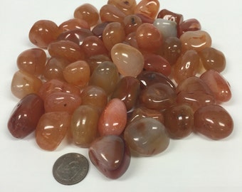 Tumbled Carnelian- Polished Carnelian - Carnelian Gemstone - Healing Crystal - Carnelian - 1/2lb