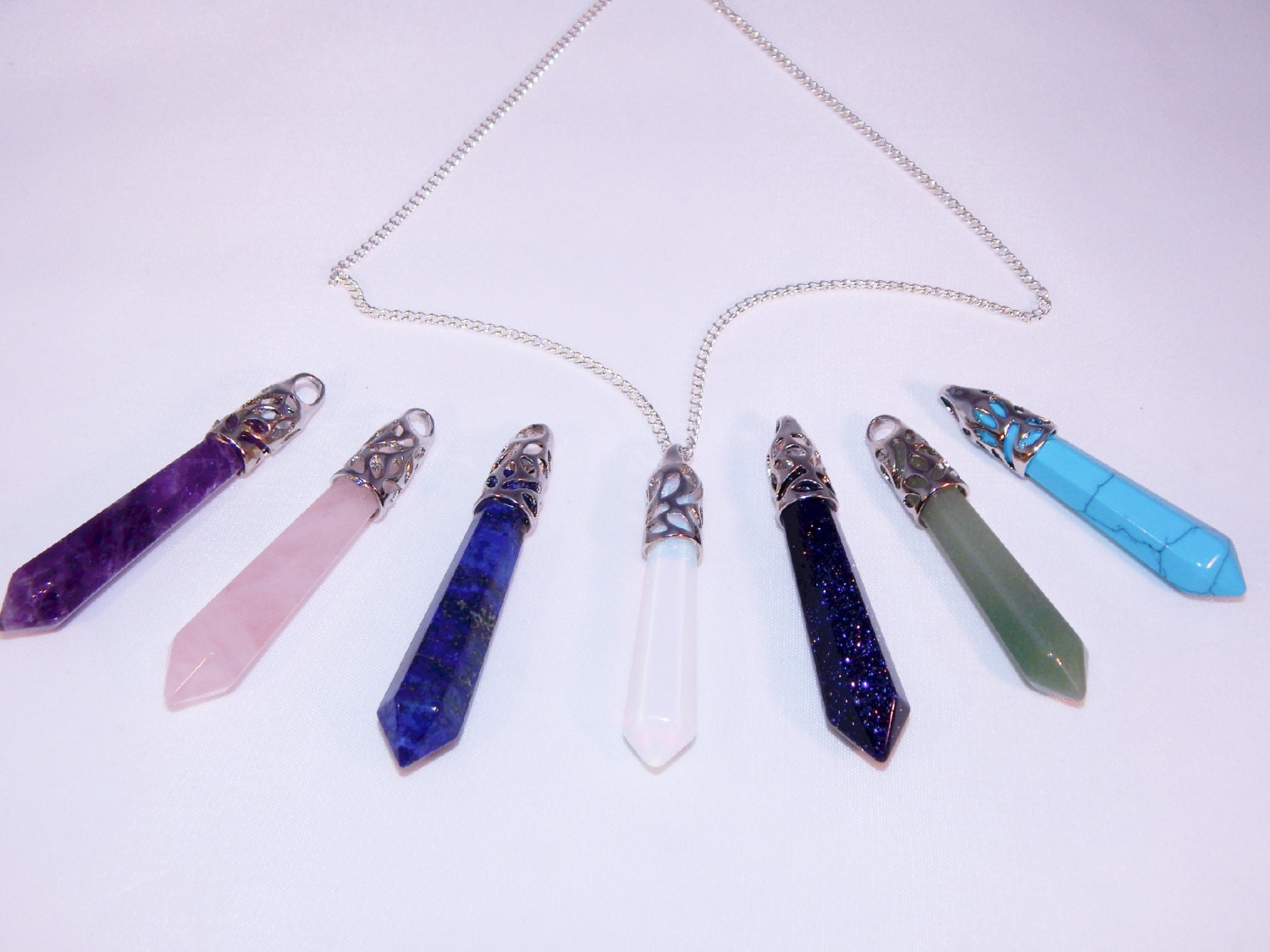 Crystal Necklace Crystal Pendulum Necklace Crystal Pendulum