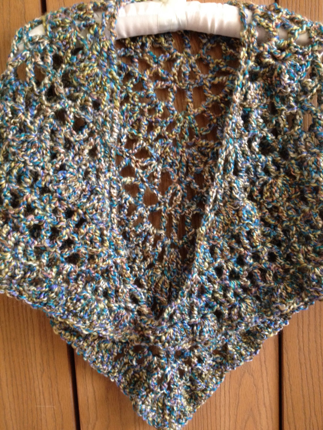 Prayer Shawl bulky lacy shawl crochet by BloomingRoseCrochet