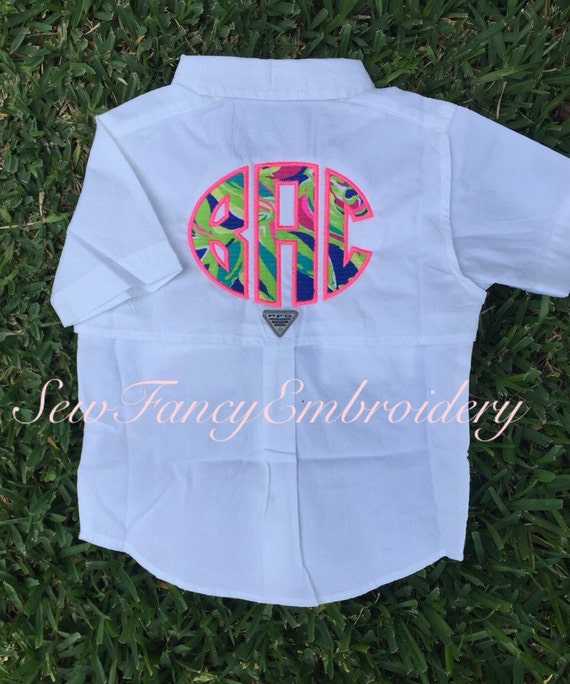 Lilly Pulitzer Toddler Monogrammed Fishing shirt Columbia