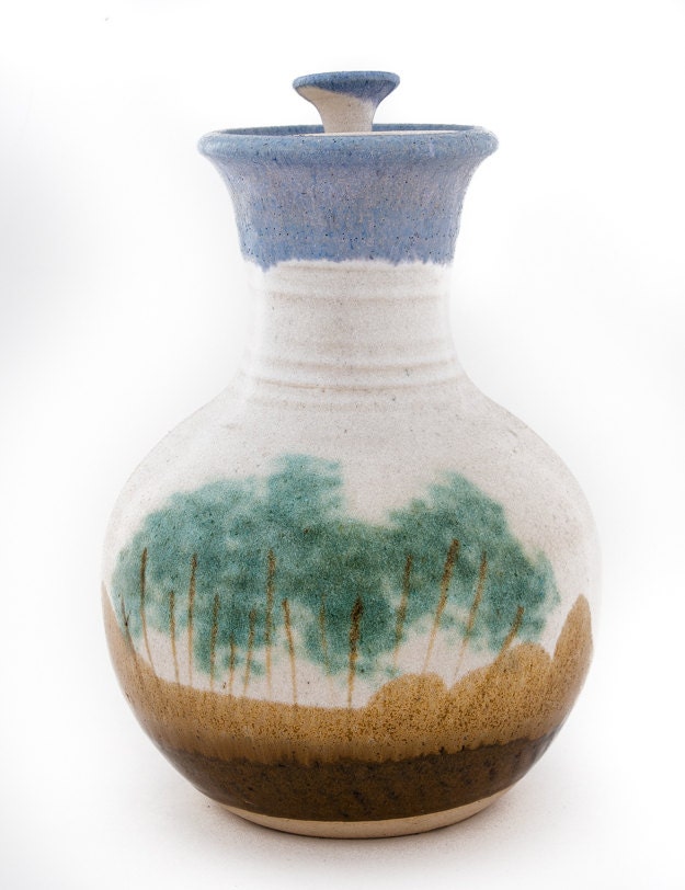 ART POTTERY Hand Made Ceramic 9 DECANTER Pottery