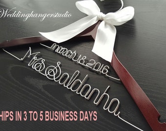 SALE Wedding Dress Hanger, Wedding Hanger, Personalized Hanger, Bridesmaid Bride Gift