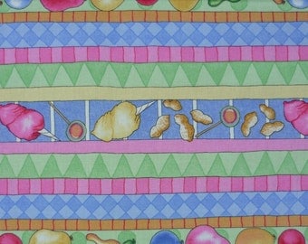 Treat Stripe – Circus Menagerie – J Wecker-Frisch – South Sea Imports – Quilting Patchwork Fabric FQ