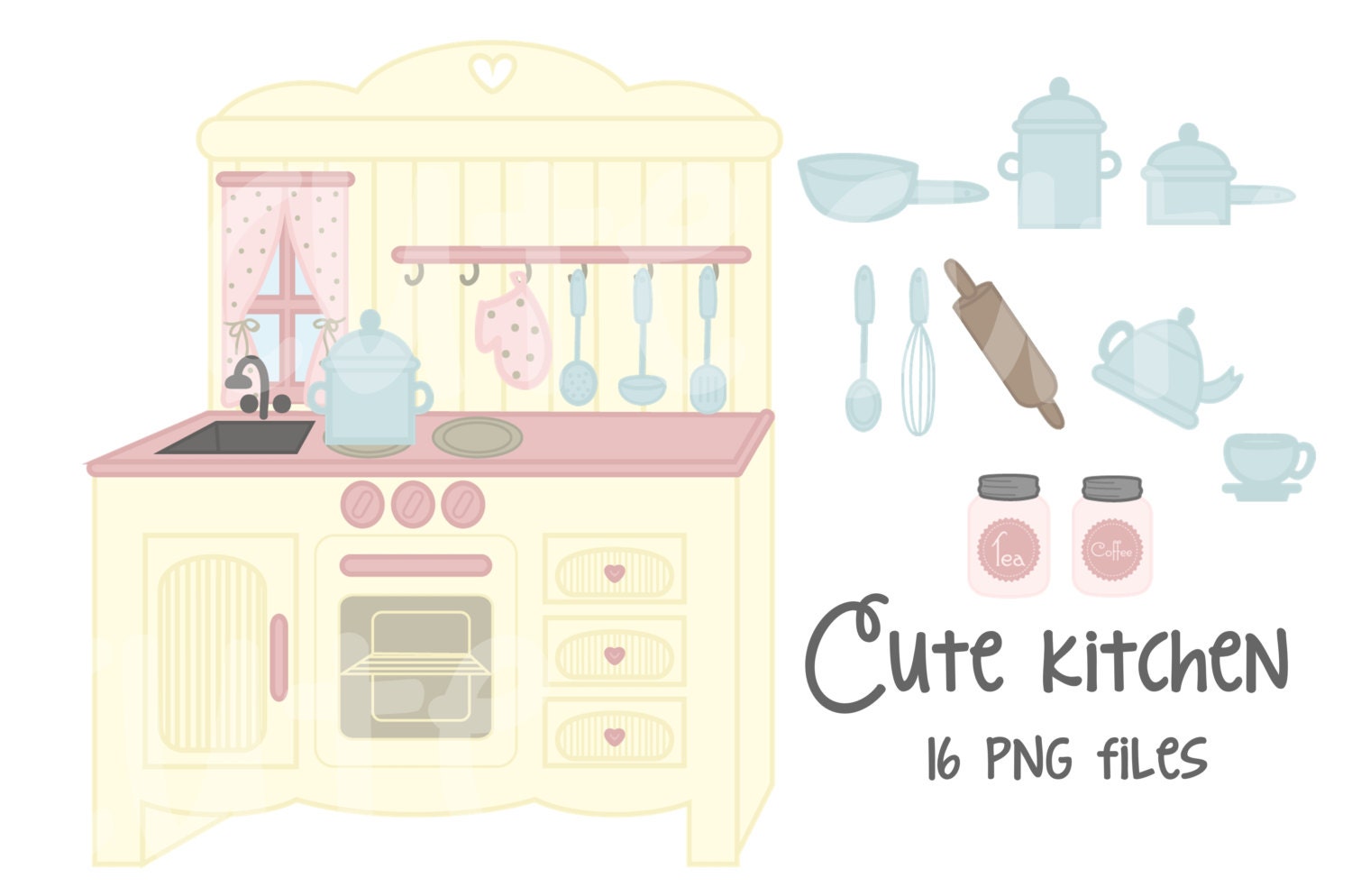 Cute kitchen Oven Clipart Clip Art Digital Scrapbooking