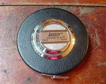 ZERO SHIPPING! Vintage Lufkin C253 Chrome Clad Steel Tape 50' Tape Measure