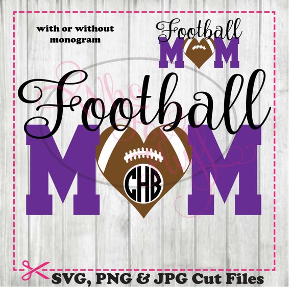 Download Fotball Mom Monogram svg png jpg cutting file football