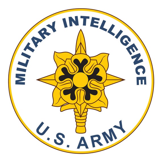 US Army Military Intelligence Plaque Decal On 3M Reflective   Il 570xN.851027104 Nugr 