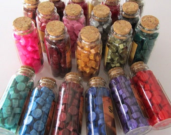 60 Pcs Sealing Wax Beads in Bottle Wax Sticks for Wax Seal Stamp ---20 Clolors
