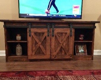 TV Console/TV Stand/Entertainment Center/Barn Door/Custom/media stand/media hutch/cabinent/sliding doors/side board/buffet/entry table/hutch