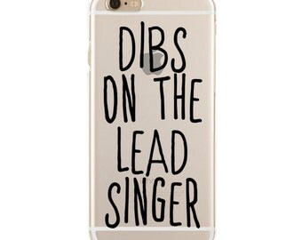 Dibs On The Lead Singer - Professional Fangirl - Slim & Transparent case for iPhone - by HeartOnMyFingers - SLIMCASE-062