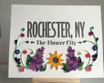 ny gifts rochester unique Etsy the flower NY by city: TranQuillityDesigns Rochester on paper