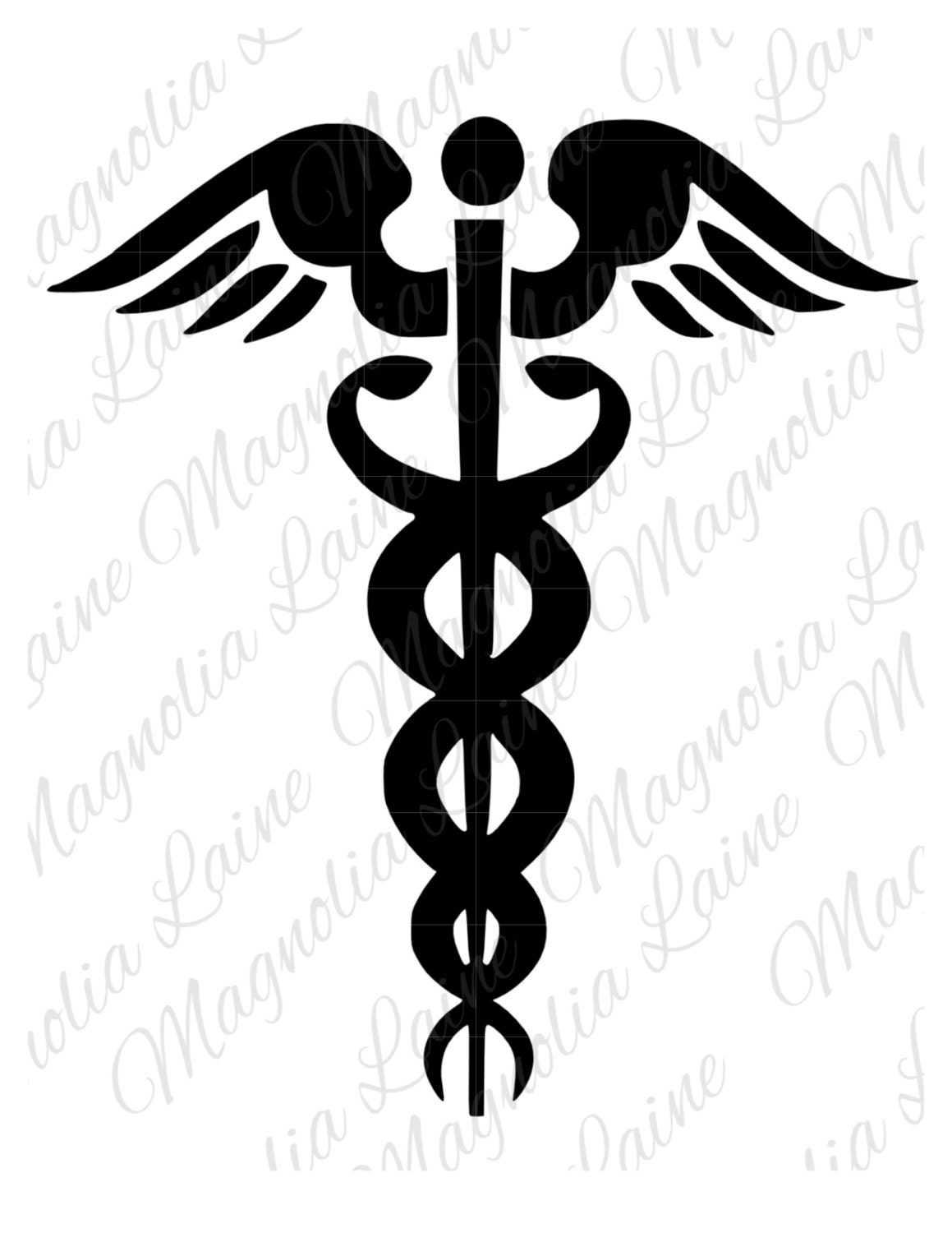 Medical Symbol Decal Caduceus Symbol Medical by MagnoliaLaine