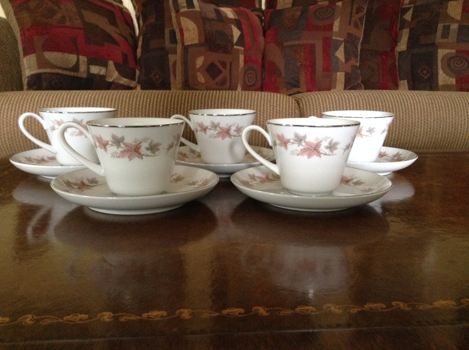 RESERVED Style House Fine China Windsor Pattern Flat Cup and