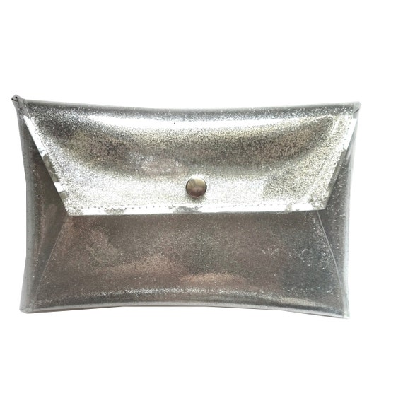 clutch bag silver glitter