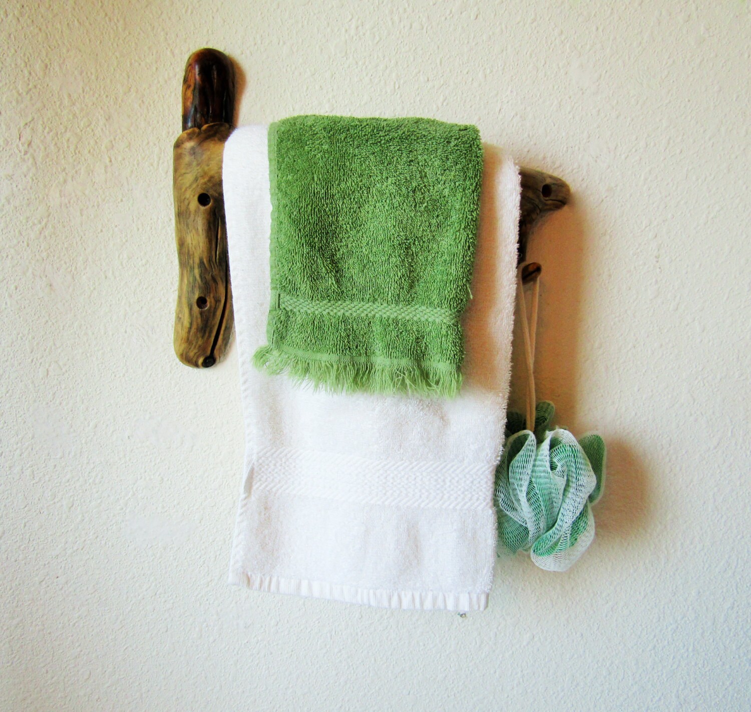 Cottonwood Tree Branch Towel Bar with unique hook for towel