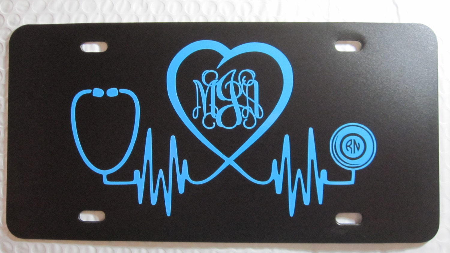 Personalized RN Monogram License Plate Choose by WestGaVinyls