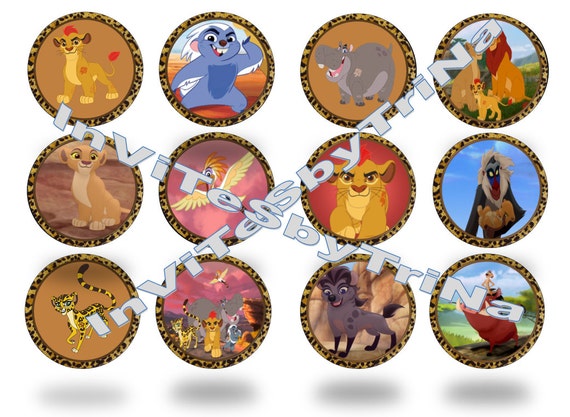 Lion Guard Cupcake Toppers-Set of 12