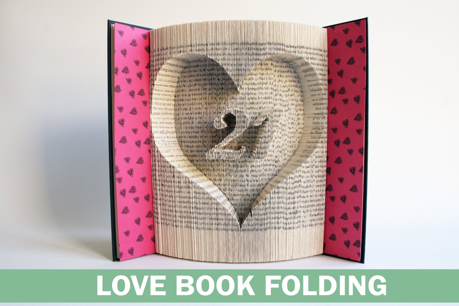 book folding pattern cuts 21 in heart free printable