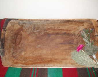 ON SALE!Antique19Th,Solid/10kg/, Wooden Dough Bowl, trough bowl, Rustic Home Decor, Hand Carved 42"