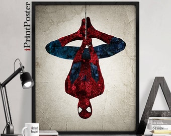 Spiderman poster, Spiderman print, Superheroes poster, Marvel print, Spiderman abstract, Wall art, Marvel comics, Home Decor, iPrintPoster