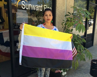 yellow white purple black gay flag