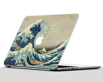 Macbook Air Sticker, Great Wave off Kanazawa, Macbook Skin, Macbook Pro Skin, Great Wave Decal, Macbook Pro Decal, Macbook Sticker