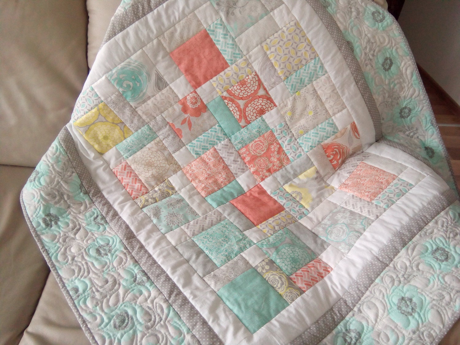 sale 15 off shabby chic quilt baby quilt by hearttoheartquilts sale 15 off shabby chic quilt baby quilt by hearttoheartquilts