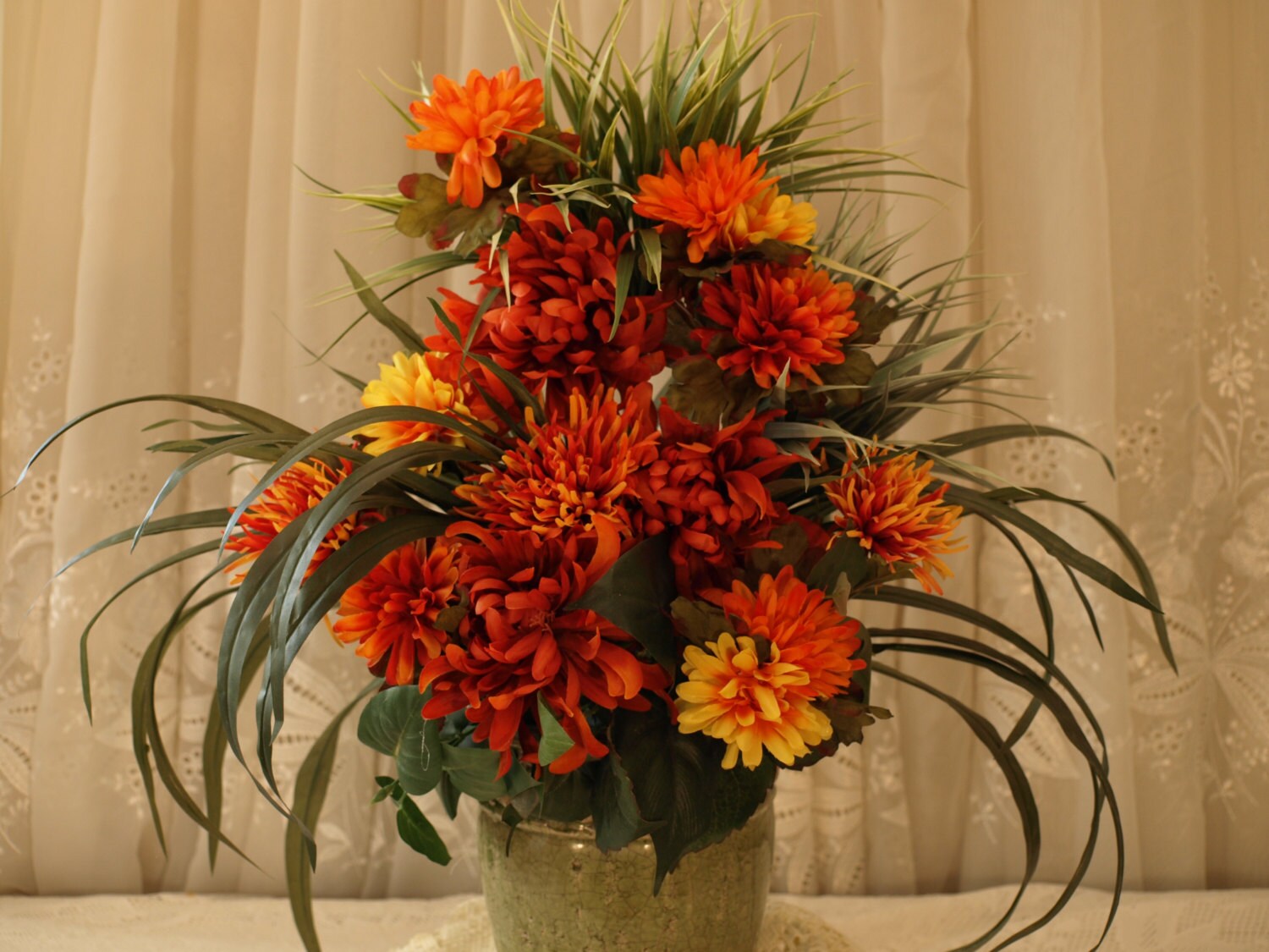 Home Decor Table Top Floral Arrangement by 4everFloralAndDecor