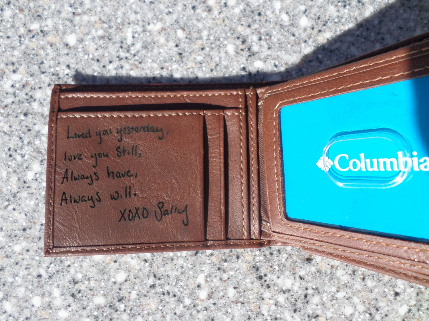 Laser Engraved Wallet in YOUR Handwriting Father's day